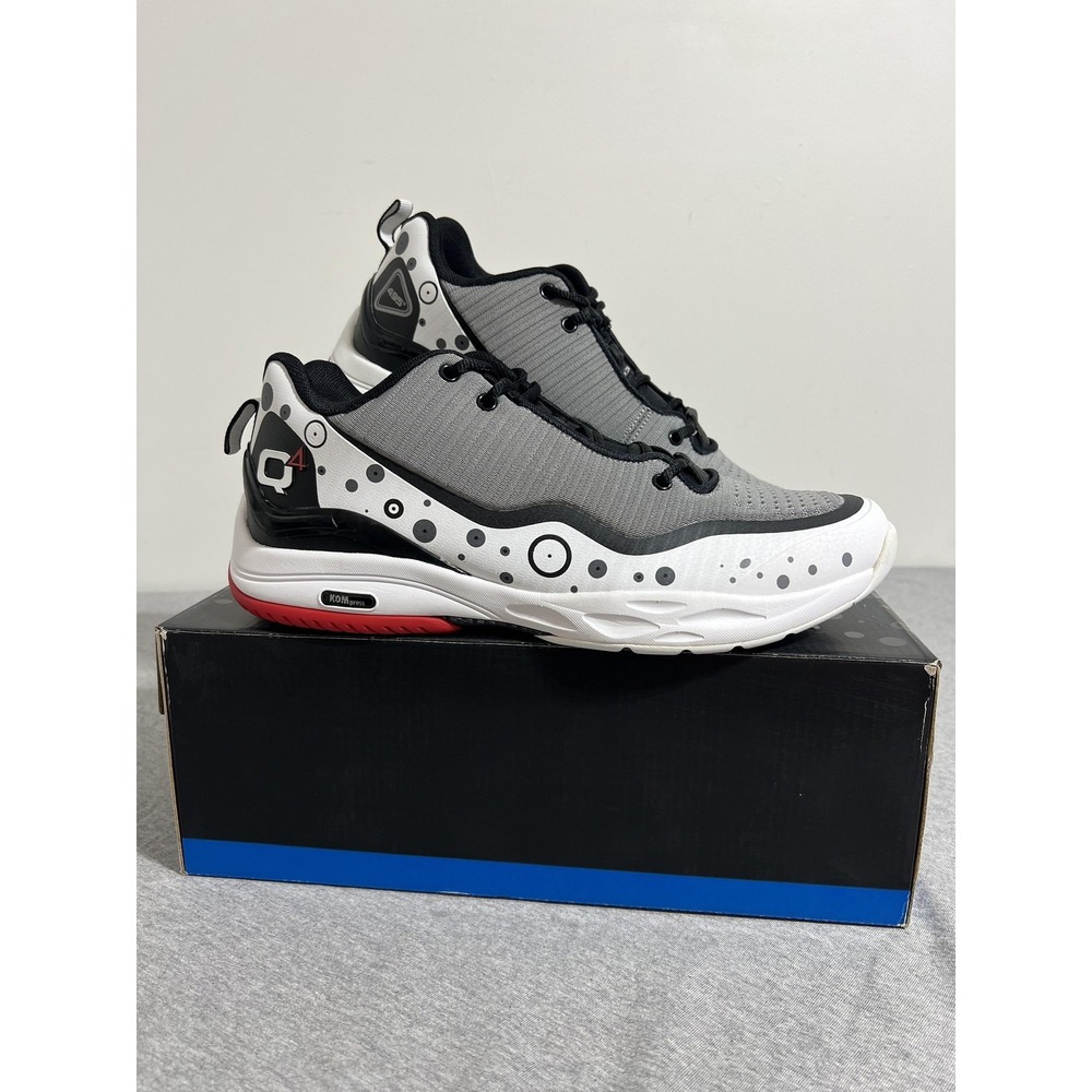 Q4 Sports Shoes Mens Size 10.5 Bright White Fiery Red 495 Icon Press Basketball